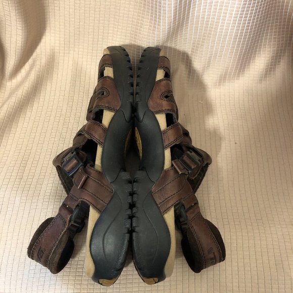 Teva brown leather men sandals, 12 main image 5